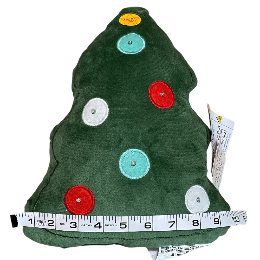 Christmas Tree LED Light Up Decorative Throw Pillow NWT
